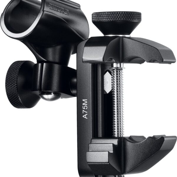 Shure Soporte universal para micrófono A75M con adaptadores de clip grandes y pequeños y poste adaptador roscado univers