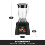 Waring Licuadora comercial MX1200XTX de 3.5 HP con controles de dial de velocidad variable y un contenedor de copoliéste