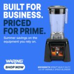 Waring Licuadora comercial MX1200XTX de 3.5 HP con controles de dial de velocidad variable y un contenedor de copoliéste