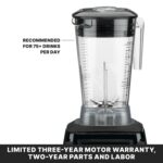 Waring Licuadora comercial MX1200XTX de 3.5 HP con controles de dial de velocidad variable y un contenedor de copoliéste