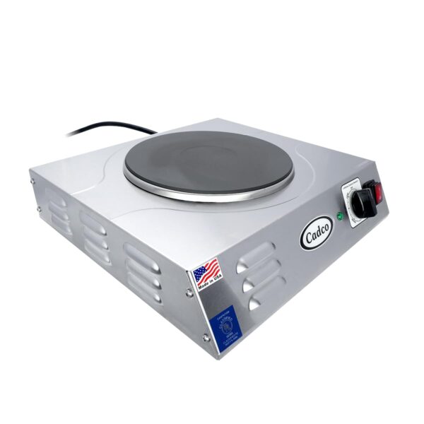 Cadco LKR-220 Placa Caliente de Superficie de Hierro Fundido Resistente de 220 Voltios, Acero Inoxidable, Para Uso Comer