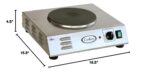 Cadco LKR-220 Placa Caliente de Superficie de Hierro Fundido Resistente de 220 Voltios, Acero Inoxidable, Para Uso Comer