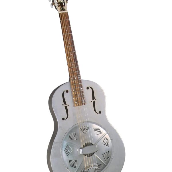 Regal RC-43 - Guitarra Triolia con cuerpo metálico, acero niquelado envejecido