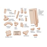 Juego de Bloques de Madera Constructive Playthings CP-U305 85 Piezas Tema Castillo