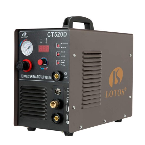 LOTOS CT520D Cortador de plasma de 50 amperios, máquina de soldadura 3 en 1 de 200 amperios para soldador Tig y Stick/MM
