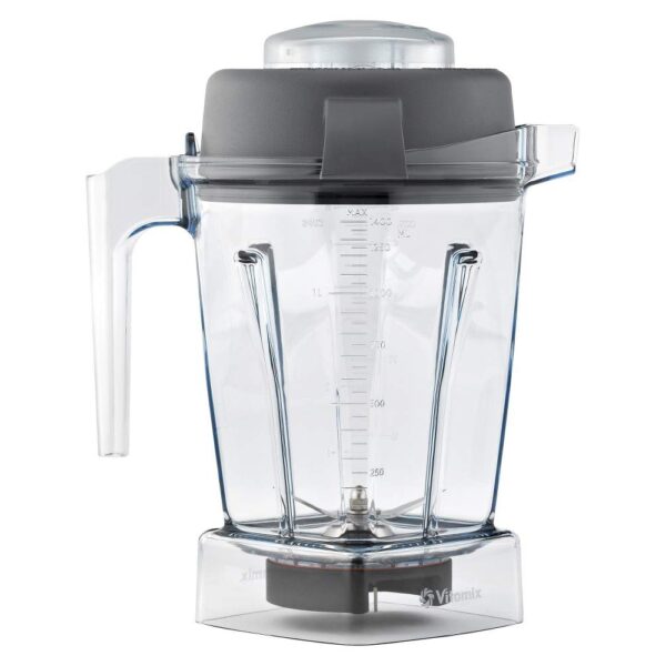 Vitamix Recipientes de copoliéster Tritan 15255 con hoja húmeda y tapa, transparente de 48 onzas