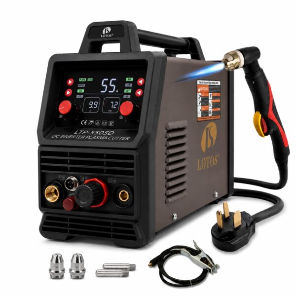 LOTOS LTP5000D Cortador de plasma, actualización 2024 de 5/8" 16 mm corte limpio 3/4" 20 mm corte de separación 50A sin