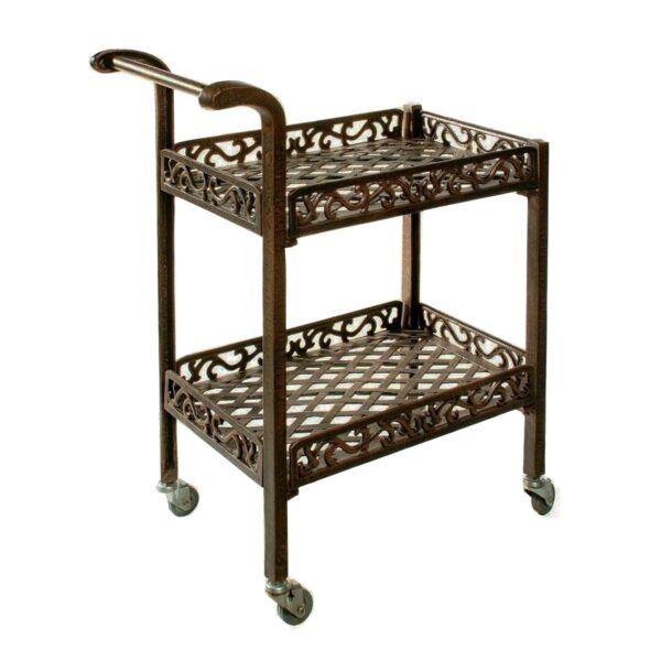 Oakland Living 6029-AB Mississippi Carro de servicio de aluminio fundido, bronce antiguo