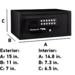 Caja fuerte electrónica con lector de tarjetas, 060ESBLK