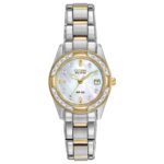 Reloj Citizen Eco-Drive EW1824-57D Acero Inoxidable Bicolor Esfera de Nácar con Diamantes