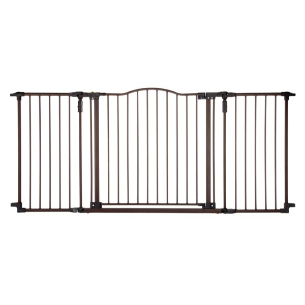 Puerta de Seguridad para Bebés Toddleroo by North States 4934 Ajustable 38.3 a 72 Pulgadas Acabado Bronce Mate