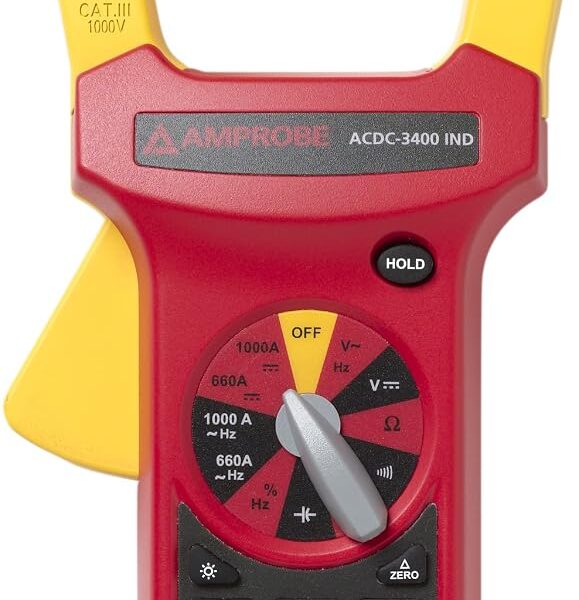 Amprobe - 3434889 ACDC-3400 IND AC/DC CAT IV True-RMS Medidor de abrazadera