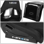 Asiento de Carreras NRG Innovations FRP-310 Tipo Bucket Respaldo Fijo Fibra de Vidrio Mediano Negro 20 Pulgadas Ancho 18