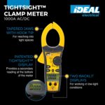 IDEAL INDUSTRIES INC. 61-775 1000 Amp TightSight - Abrazadera Medidor AC/DC con TRMS, corriente y voltaje RMS verdaderos
