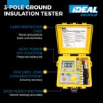 Probador eléctrico ideal de resistencia a tierra de 3 polos, voltaje de tierra de rango automático y medición de varilla