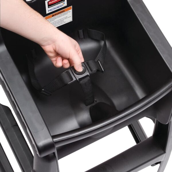 Silla Alta Rubbermaid Commercial Products FG781408BLA Negro Polipropileno con Cinturón de Retención de 3 Puntos