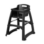 Silla Alta Rubbermaid Commercial Products FG781408BLA Negro Polipropileno con Cinturón de Retención de 3 Puntos