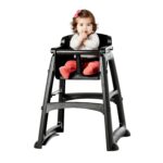 Silla Alta Rubbermaid Commercial Products FG781408BLA Negro Polipropileno con Cinturón de Retención de 3 Puntos