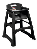 Silla alta Rubbermaid Commercial Products FG780508BLA Negro Polipropileno con ruedas