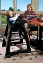 Silla alta Rubbermaid Commercial Products FG780508BLA Negro Polipropileno con ruedas