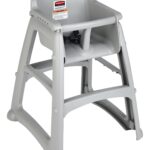 Silla Alta Rubbermaid Commercial Products FG780508PLAT Platino Polipropileno con Ruedas