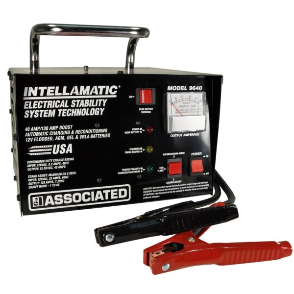 Cargador de Banco Associated Equipment 9640 12V 40 Amp con Interruptor de Anulación