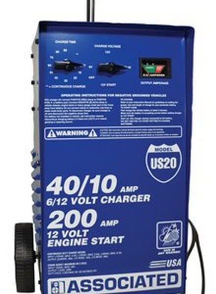 Cargador de batería Associated Auto Equipment US20 6/12 voltios 40 amperios azul