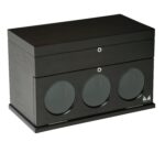 Bobinadora de Relojes Volta Belleview 31-560031 Triple Marrón Rústico con Interior de Cuero Negro