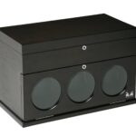Bobinadora de Relojes Volta Belleview 31-560031 Triple Marrón Rústico con Interior de Cuero Negro