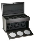 Bobinadora de Relojes Volta Belleview 31-560031 Triple Marrón Rústico con Interior de Cuero Negro