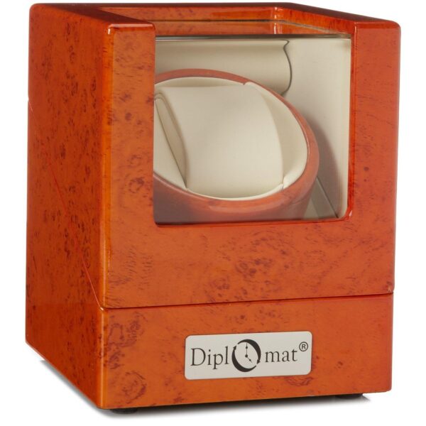 Caja Giratoria para Reloj Diplomat 31-406 Acabado Madera Burl Individual