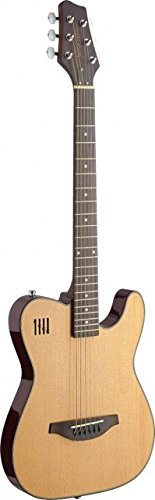 James Neligan EW3000CN - Guitarra eléctrica folk de cuerpo sólido con corte, natural