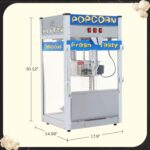Máquina de palomitas de maíz Pop Heaven - Caldero de acero inoxidable de 12 oz, bandeja de rechazo de granos, luz de cal