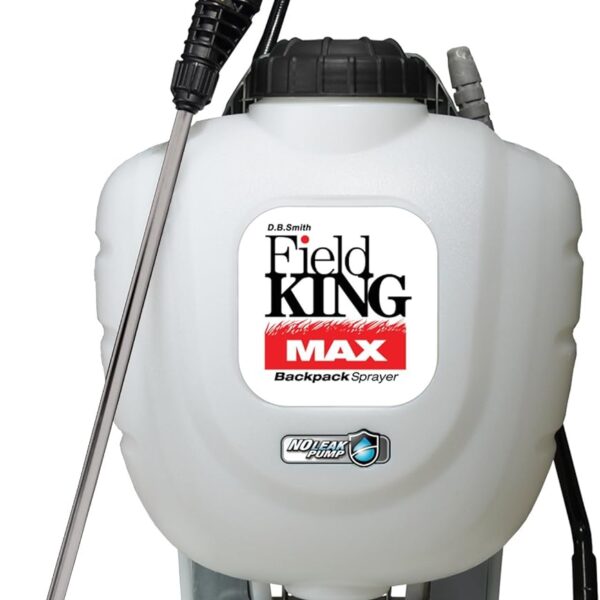Pulverizador de Mochila Field King Max 190348 Blanco 4 Galones Varita de Acero Inoxidable 21 Pulgadas