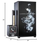 Ahumador Eléctrico Bradley Smoker BS611 4 Rejillas Negro Acero Inoxidable 19x24x35 Pulgadas