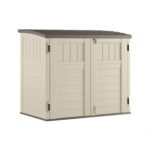 Cobertizo de Almacenamiento Suncast Horizontal 34 Pies Cúbicos Resina Vainilla con Piso