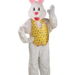 Disfraz de Conejo de Lujo Rubie's 2064 con Cabeza de Mascota Blanco Talla Extra-Large