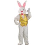Disfraz de Conejo de Lujo Rubie's 2064 con Cabeza de Mascota Blanco Talla Extra-Large