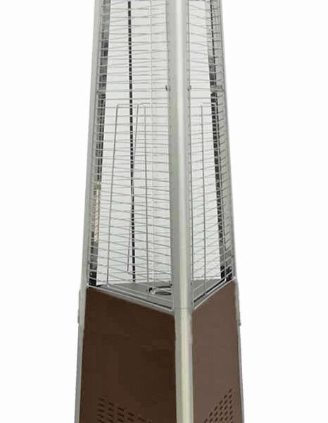 Calentador de Patio Hiland HLDS01-CGTHG Tubo de Vidrio de Cuarzo 40000 BTU Negro con Ruedas