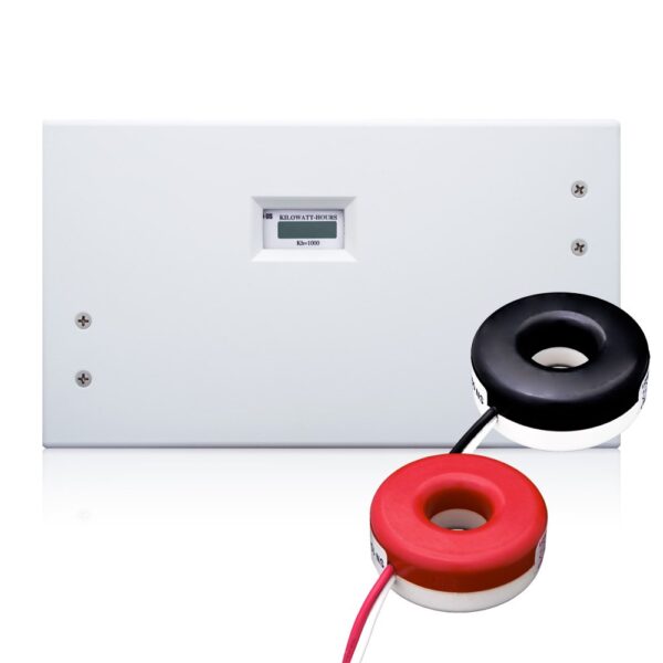 Leviton Pantalla LCD de montaje empotrado para interiores 120/208/240V 2P3W 100A con 2 CTs de núcleo sólido, kit de mini