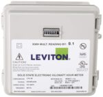 Leviton MO240-1SW - Contador mecánico de montaje en superficie para exteriores 120/208/240V 2P3W 100A con 2 núcleos sóli