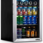 NewAir Refrigerador de bebidas de 90 latas | Mini refrigerador pequeño independiente de 17 pulgadas para dormitorio, bar