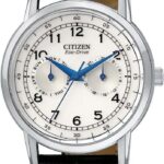 Reloj Citizen Eco-Drive Corso AO9000-06B Acero Inoxidable Correa Cuero Sintético Negro Esfera Plateada 42 Milímetros