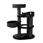 Torre para Gatos TRIXIE Filippo Modelo 43467 44.9 Pulgadas de Altura Color Negro Gris Oscuro con Hamaca y Postes Rascado