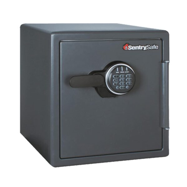 SentrySafe Caja fuerte negra ignífuga con teclado de botón digital, caja fuerte para el hogar para dinero, documentos y