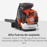 Soplador de Hojas de Mochila Husqvarna 570BTS 66cc 4HP 972 CFM 236 MPH Naranja