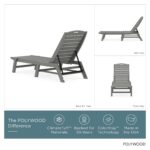 Tumbona Náutica para Patio POLYWOOD NAC2280GY Gris Pizarra