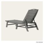 Tumbona Náutica para Patio POLYWOOD NAC2280GY Gris Pizarra