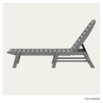 Tumbona Náutica para Patio POLYWOOD NAC2280GY Gris Pizarra