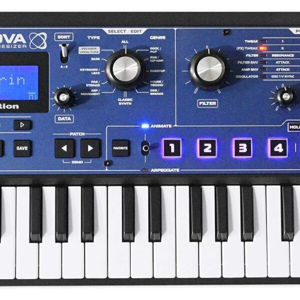 Novation Ultranova sintetizador modelado análogo serie Nova, Azul